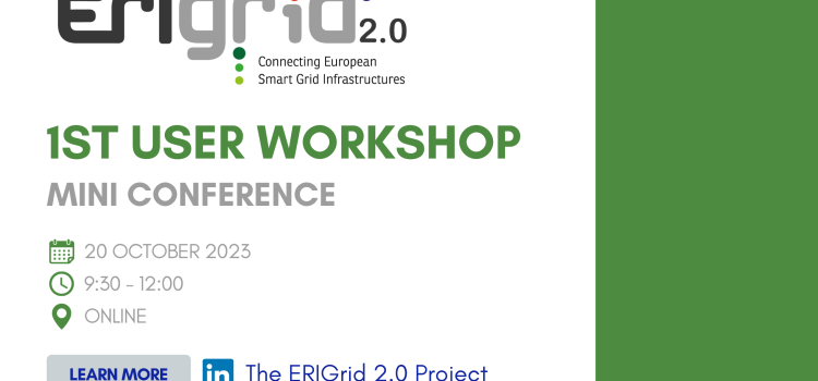 Register now for ERIGrid 2.0’s 1st user workshop on Oct 20th